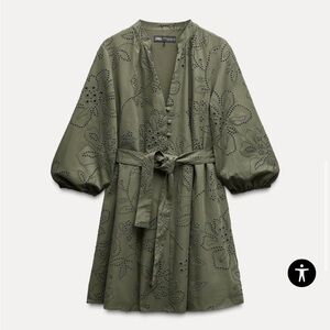 Zara embroidered mini dress. New without tags.